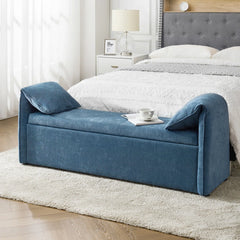 Gangun Upholstered Storage Bench with Pillows Designed to Resemble Elephant Ears