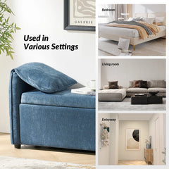 Gangun Upholstered Storage Bench with Pillows Designed to Resemble Elephant Ears