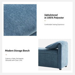 Gangun Upholstered Storage Bench with Pillows Designed to Resemble Elephant Ears