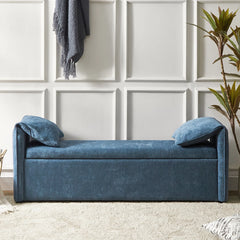 Gangun Upholstered Storage Bench with Pillows Designed to Resemble Elephant Ears