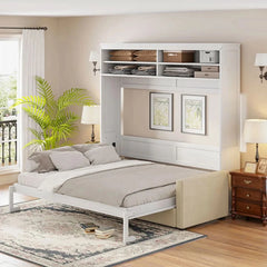 Murphy Bed Wall Bed With Sofa, Bed Frame - Wooden Bazar