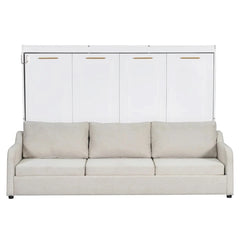 Murphy Bed With Sofa And Led Light - Wooden Bazar