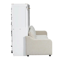 Murphy Bed With Sofa And Led Light - Wooden Bazar