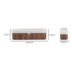 Himpy Modern Upholstered bench - Wooden Bazar
