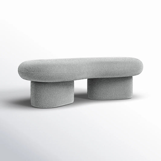 Simmy Polyester Blend Upholstered Bench - Wooden Bazar