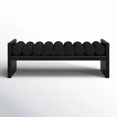 Newra Boucle Wood Bench - Wooden Bazar