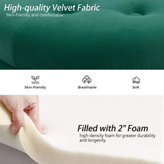 Velvet Storage Bench with Gold Legs - Wooden Bazar