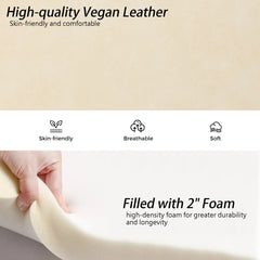 Savin Vegan Leather Storage Bench Storage Ottoman for King Size Bed - Wooden Bazar