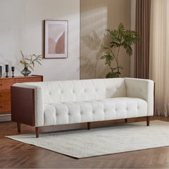 Nillen Fabric Upholstered 3-Seater Sofa - Wooden Bazar