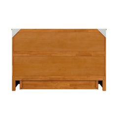 Wood Murphy Bed Chest with Storage Drawer, Built-in Charging station and Mattress