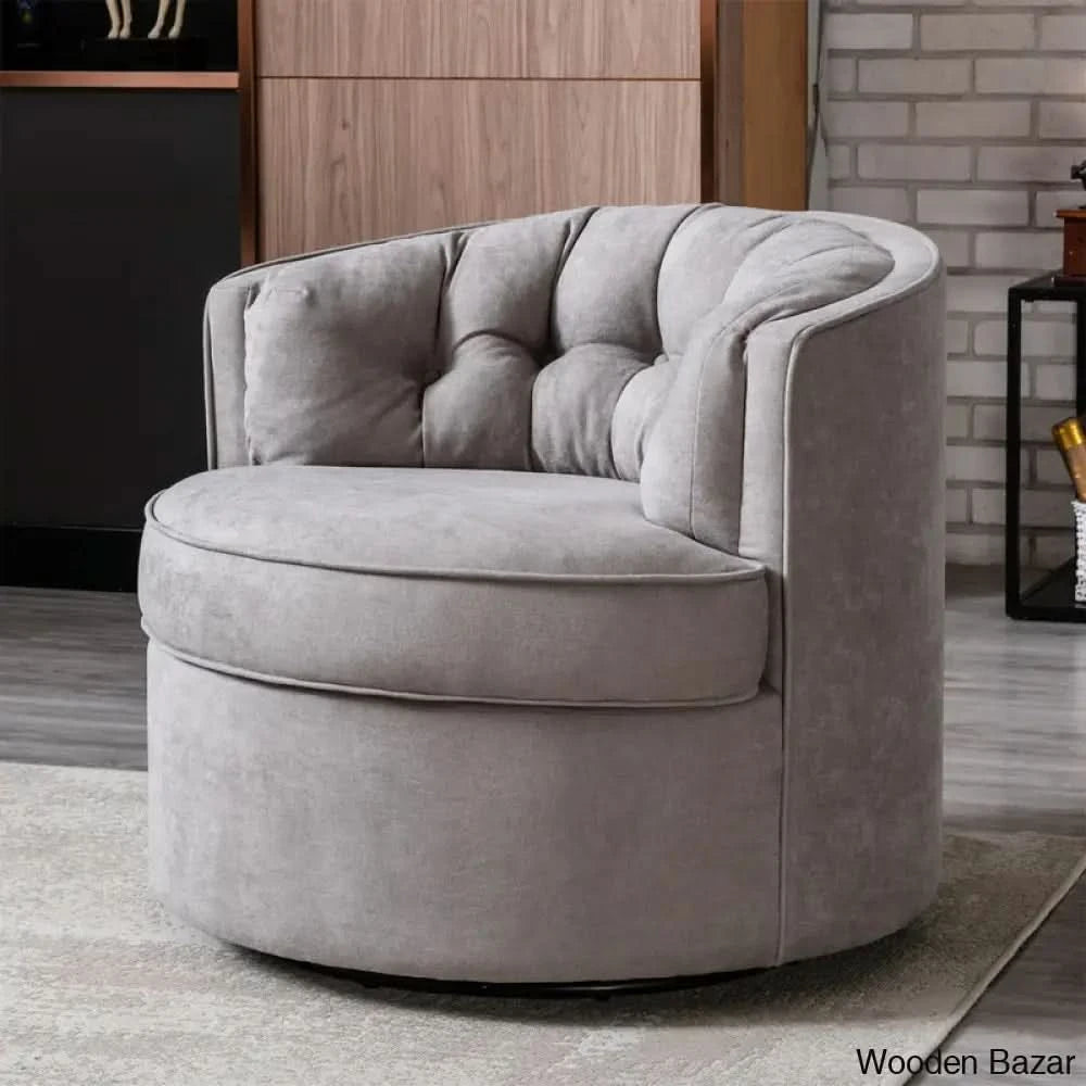 Linen Swivel Chair-2