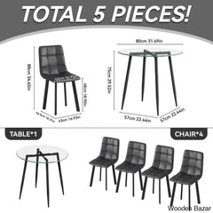 Aarush New 4 Seater Luxury Dining Table Set For Modern Living