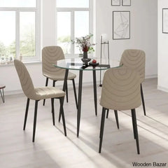 Aarush New 4 Seater Luxury Dining Table Set For Modern Living Beige