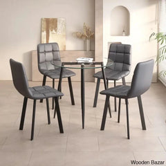 Aarush New 4 Seater Luxury Dining Table Set For Modern Living Gray