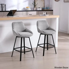 Absalomz Swivel 25.2āā Counter Stool - Wooden Bazar