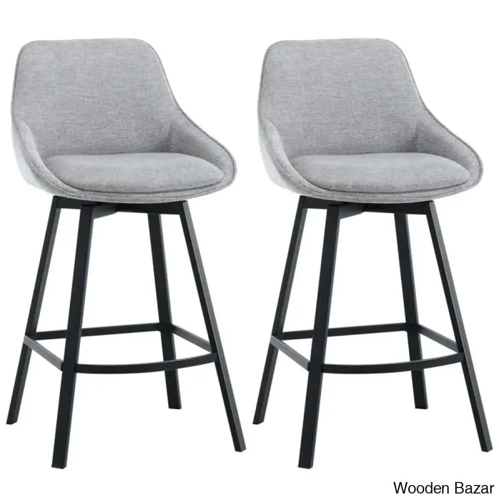 Absalomz Swivel 25.2āā Counter Stool - Wooden Bazar