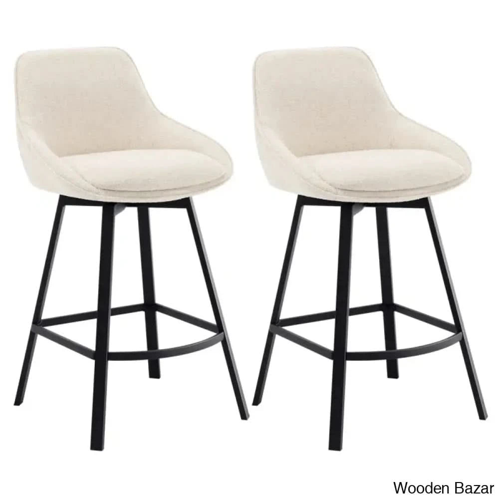 Absalomz Swivel 25.2āā Counter Stool - Wooden Bazar