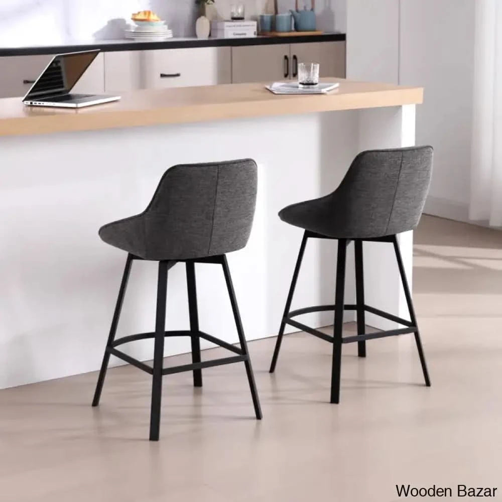 Absalomz Swivel 25.2āā Counter Stool - Wooden Bazar