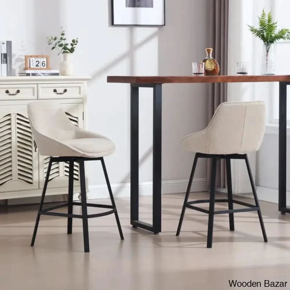 Absalomz Swivel 25.2āā Counter Stool - Wooden Bazar