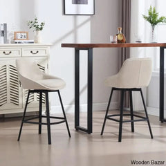 Absalomz Swivel 25.2āā Counter Stool - Wooden Bazar