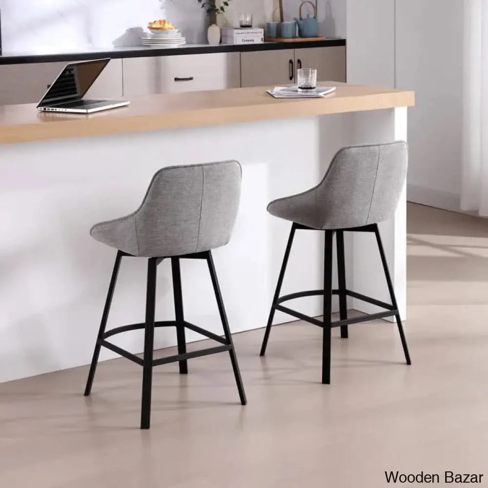 Absalomz Swivel 25.2āā Counter Stool - Wooden Bazar