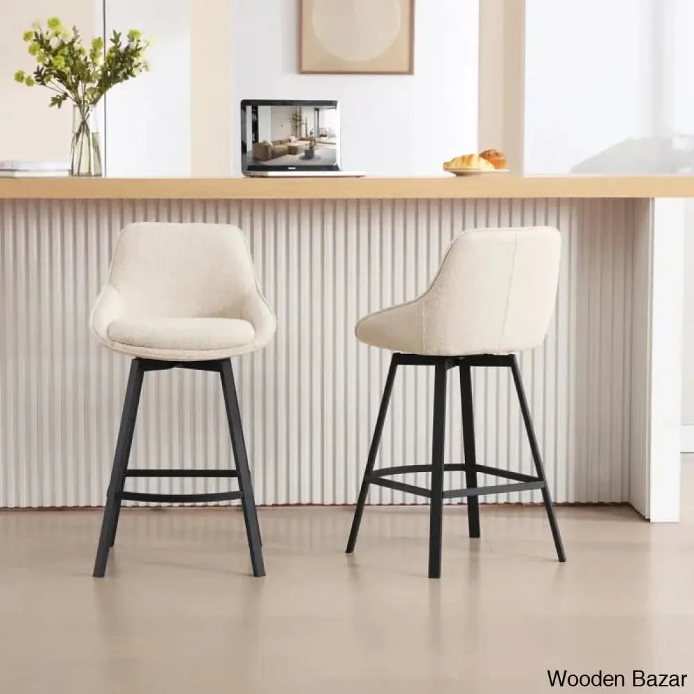 Absalomz Swivel 25.2āā Counter Stool - Wooden Bazar