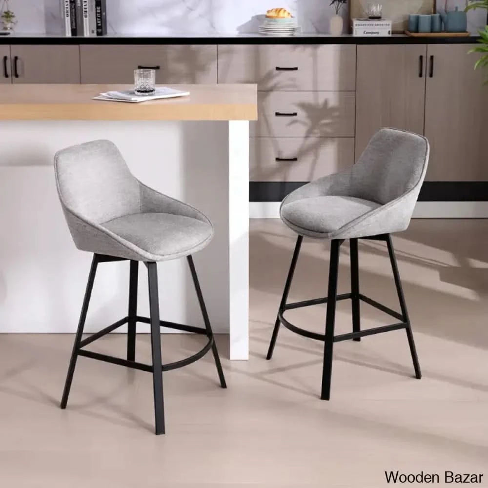 Absalomz Swivel 25.2āā Counter Stool - Wooden Bazar