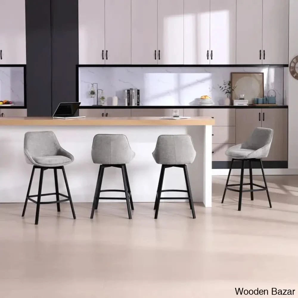 Absalomz Swivel 25.2āā Counter Stool - Wooden Bazar