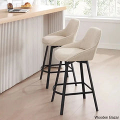 Absalomz Swivel 25.2āā Counter Stool - Wooden Bazar