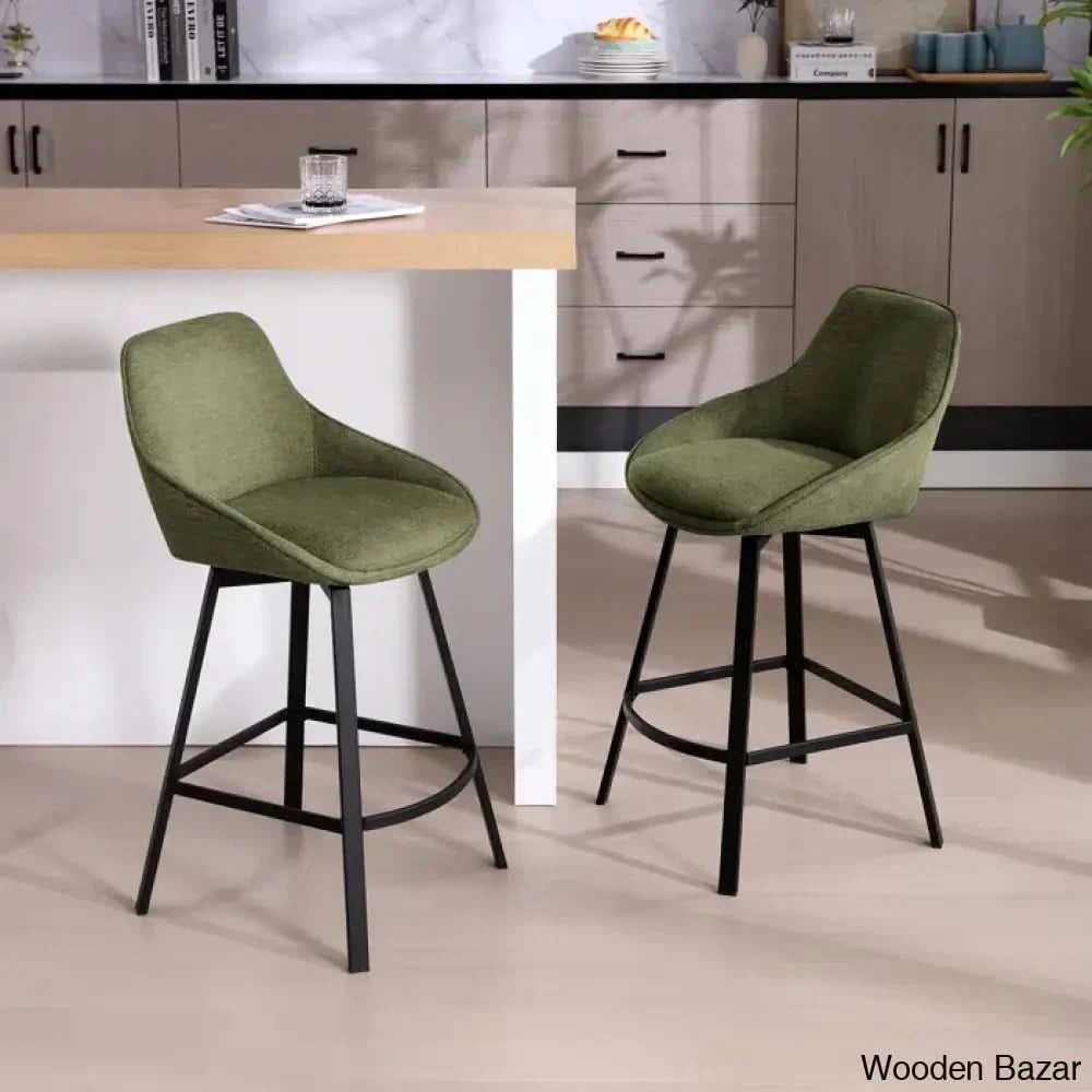 Absalomz Swivel 25.2āā Counter Stool - Wooden Bazar