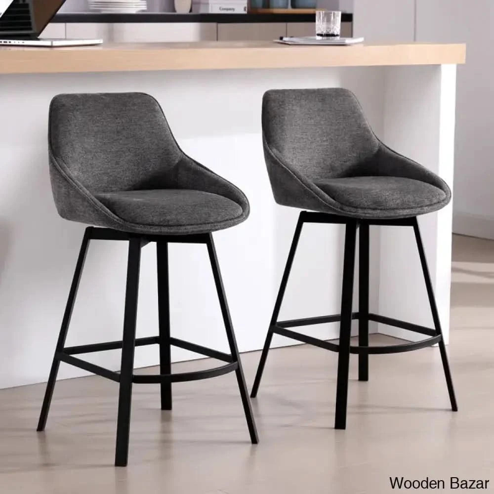 Absalomz Swivel 25.2āā Counter Stool - Wooden Bazar