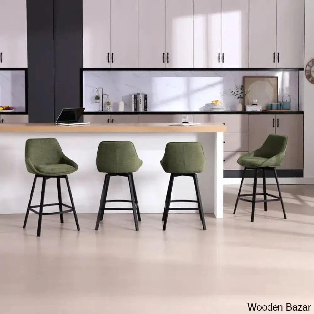 Absalomz Swivel 25.2āā Counter Stool - Wooden Bazar