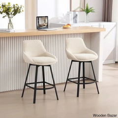 Absalomz Swivel 25.2āā Counter Stool - Wooden Bazar