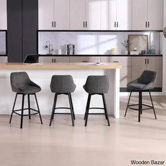 Absalomz Swivel 25.2āā Counter Stool - Wooden Bazar