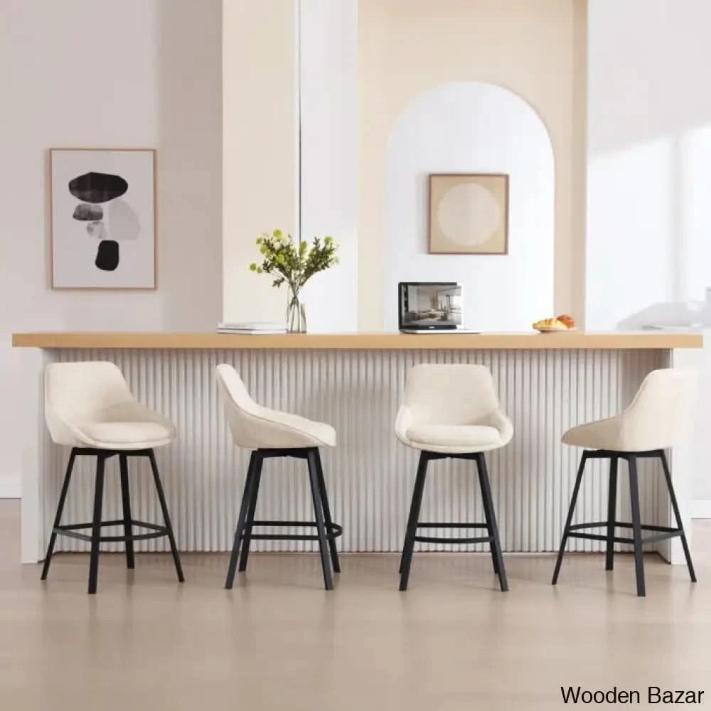 Absalomz Swivel 25.2āā Counter Stool - Wooden Bazar