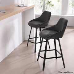 Absalomz Swivel 25.2āā Counter Stool - Wooden Bazar