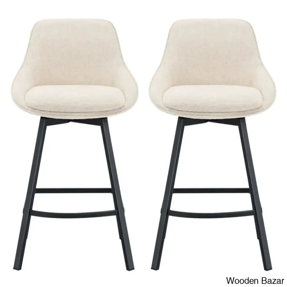 Absalomz Swivel 25.2āā Counter Stool - Wooden Bazar