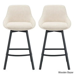 Absalomz Swivel 25.2āā Counter Stool - Wooden Bazar