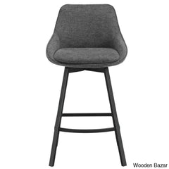 Absalomz Swivel 25.2āā Counter Stool - Wooden Bazar Dark Gray / 1 Piece