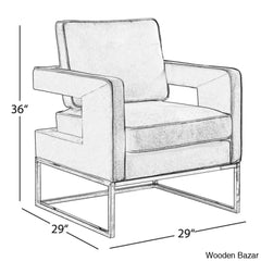 Arm Chair with Steel Leg -7