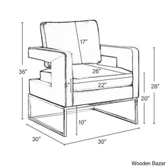 Arm Chair with Steel Leg -2