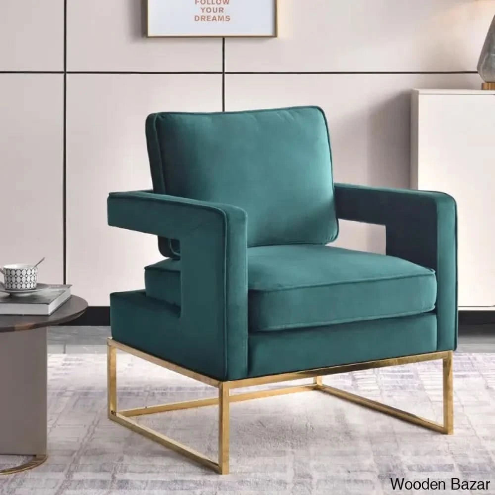 Arm Chair with Steel Leg -4