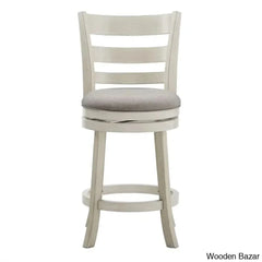Adelynnc Swivel Upholstered Counter And Bar Stool Antique White / Beige Linen Bar (29.96āā Seat