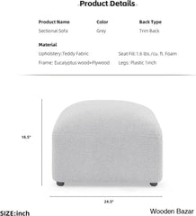 Ader Minimalist Convertible Modular Sectional Sofa In L-Shaped