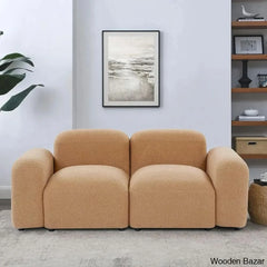 Ader Minimalist Convertible Modular Sectional Sofa In L-Shaped Camel /