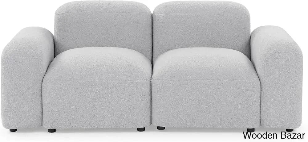 Ader Minimalist Convertible Modular Sectional Sofa In L-Shaped Grey /