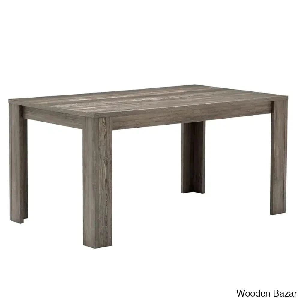 Adline Modern 4 Seater Dining Table Set - Wooden Bazar