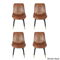 Adline Modern 4 Seater Dining Table Set - Wooden Bazar