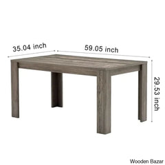Adline Modern 4 Seater Dining Table Set - Wooden Bazar