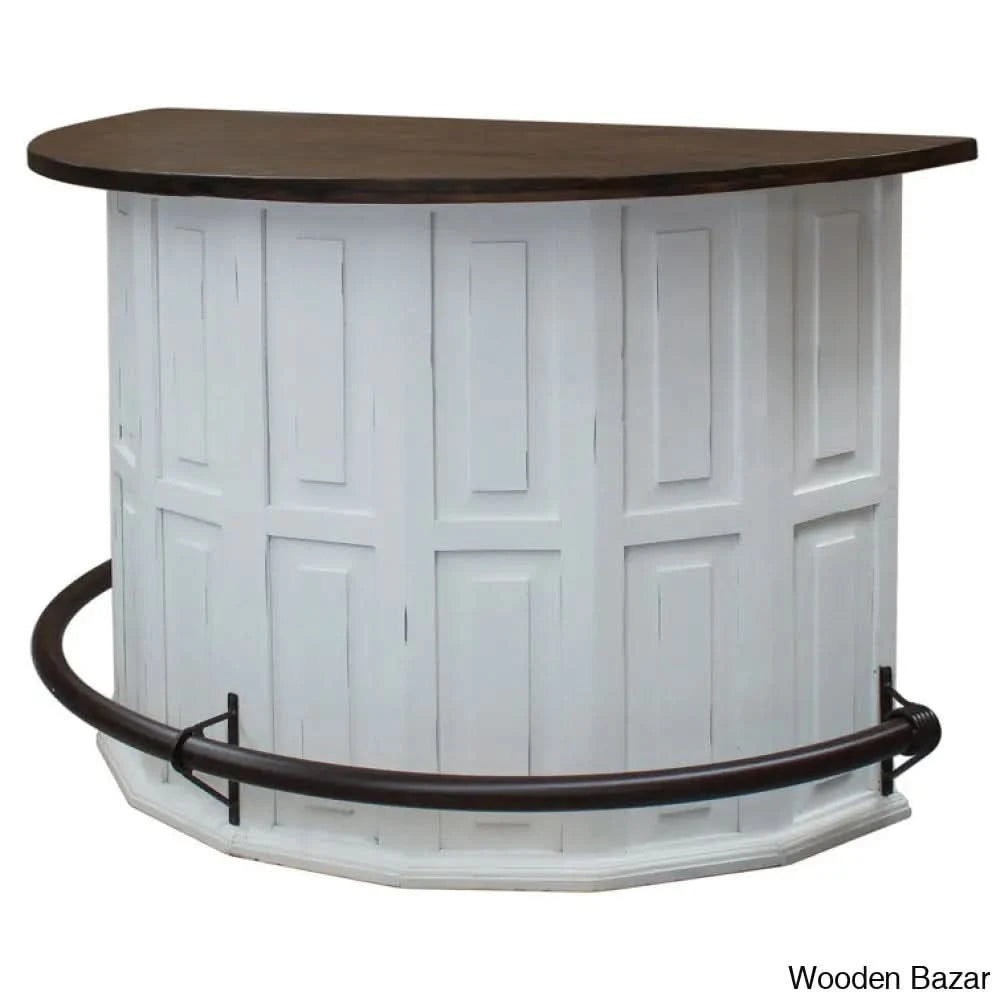 Aigan Freestanding Curved Bar Design – Wooden Bazar